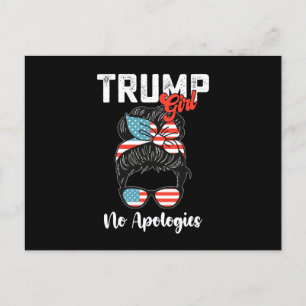 Carte Postale Trump Girl No excuse pour l'élection présidentiell