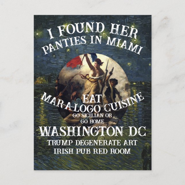 Carte Postale Trump Panties Miami Catholic Church White (Devant)