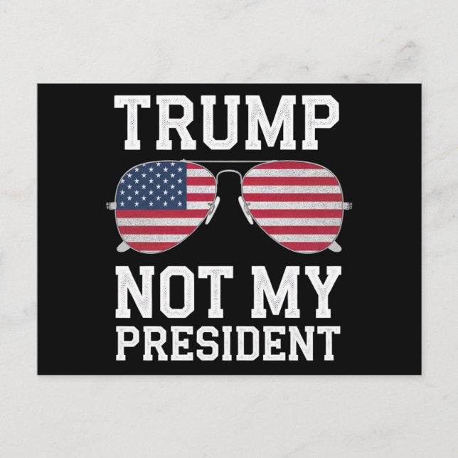 Carte Postale Trump, pas mon président contre Trump (Devant)