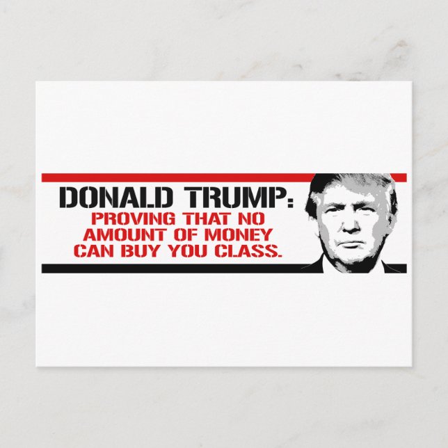 Carte Postale Trump prouve qu'aucune somme d'argent ne peut vous (Devant)