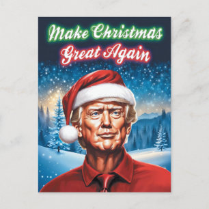 Carte Postale Trump - Rendre sa grandeur à Noël