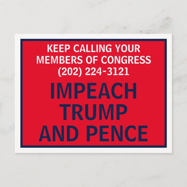 Carte Postale Trump résiste à la contestation du Congrès (Devant)