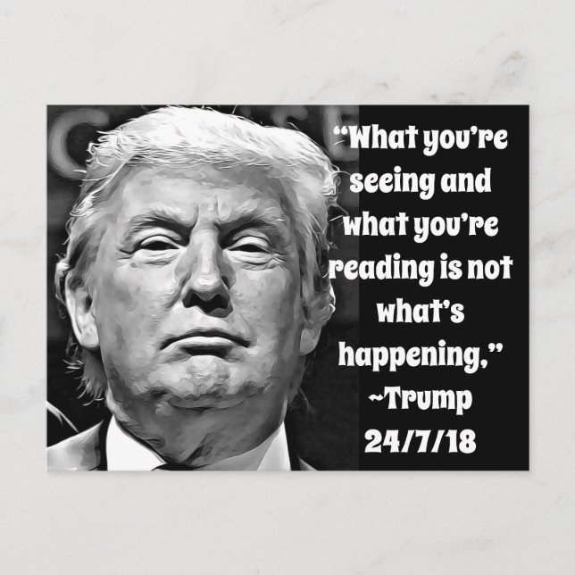 Carte Postale Trump ridicule les citations de Memorabilia (Devant)