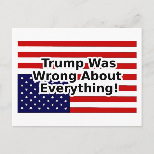 Carte Postale Trump s'est trompé sur tout le drapeau à l'envers (Devant)