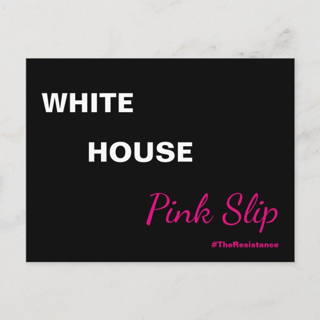 Carte Postale Trump White House Rose Slip Black Resistance (Devant)