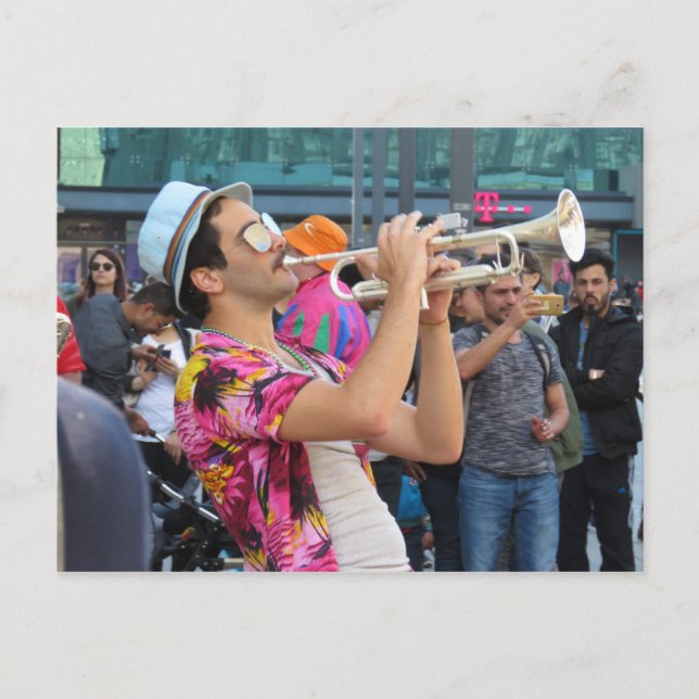 Carte Postale Trumpet Player, Berlin, Allemagne (Devant)