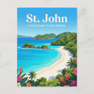 Carte Postale Trunk Bay Îles Vierges des États-Unis