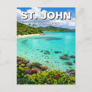 Carte Postale Trunk Bay St. John Îles Vierges américaines