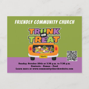 Carte Postale Trunk ou Treat Event