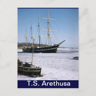 Carte Postale TS Arethusa, à destination de la glace