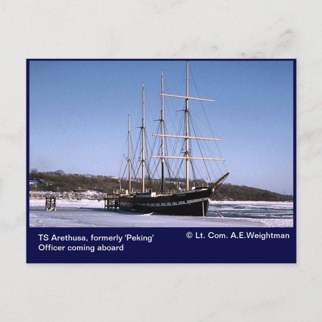 Carte Postale TS Arethusa, à destination de la glace (Devant)