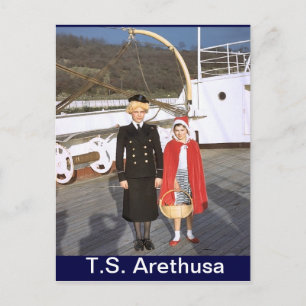 Carte Postale TS Arethusa, fête de Noël