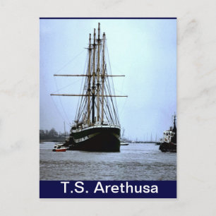 Carte Postale TS Arethusa, Partant