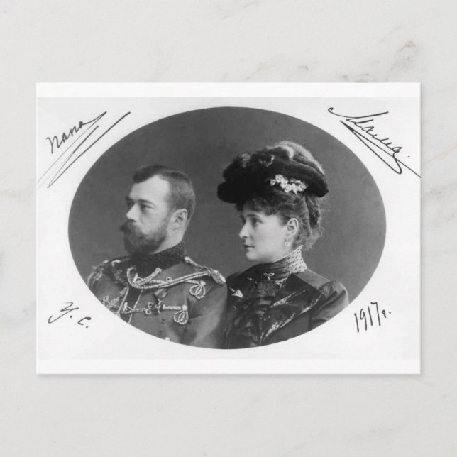 Carte Postale Tsar Nicolas & Alexandra de Russie Romanov #121 (Devant)