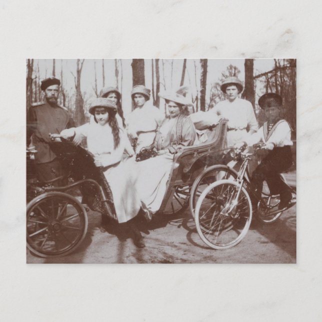 Carte Postale Tsar Nicolas de Russie, la famille royale Romanov (Devant)