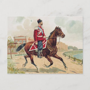 Carte Postale Tsar Nicolas II Romanov de Russie à cheval