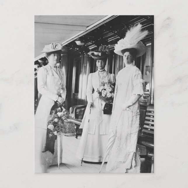 Carte Postale Tsarine Alexandra de Russie & Impératrice Marie (Devant)