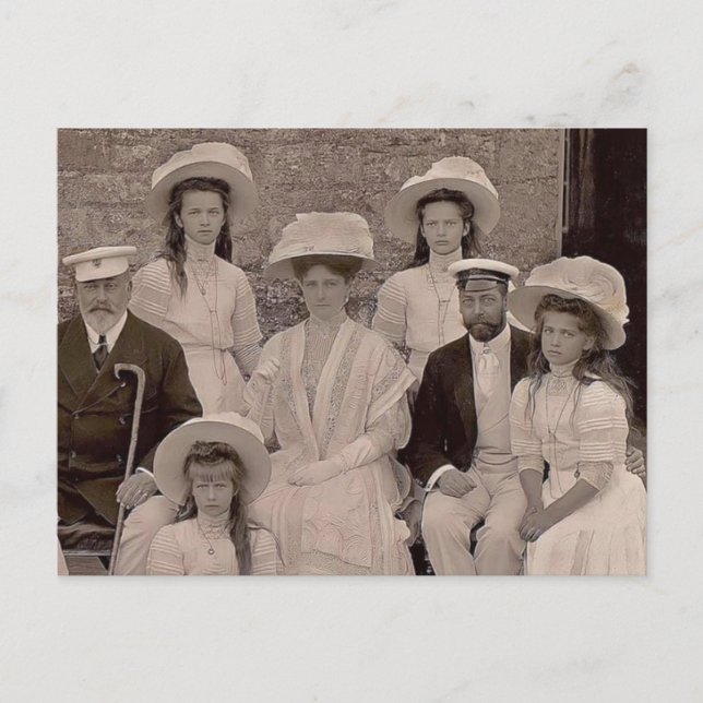 Carte Postale Tsarine de Russie avec OTMA et royals Angleterre P (Devant)