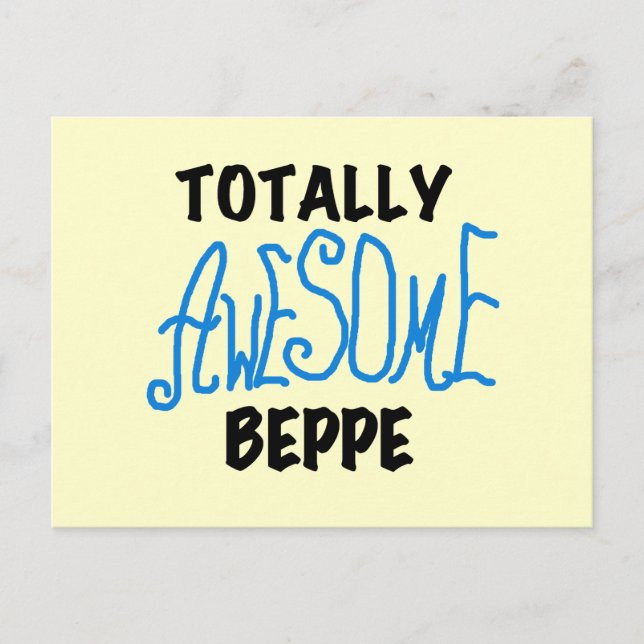 Carte Postale Tshirts et cadeaux de Beppe totalement géniaux (Devant)