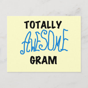 Carte Postale Tshirts et cadeaux Gram Blue totalement géniaux
