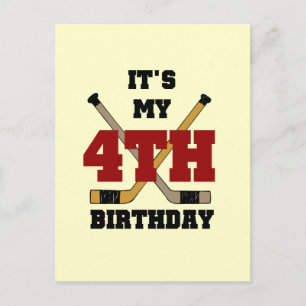 Carte Postale Tshirts et cadeaux pour le 4e anniversaire de hock