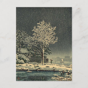 Carte Postale Tsuchiya Koitsu 土 屋 光 逸 Forêt de Sumidagawa Tokyo