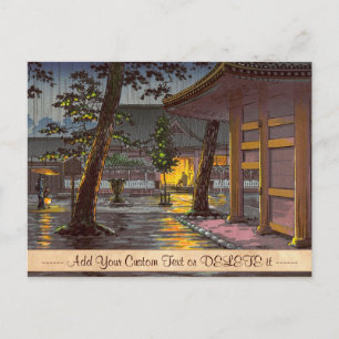 Carte Postale Tsuchiya Koitsu Croquis Takanawa Sengakuji Temple
