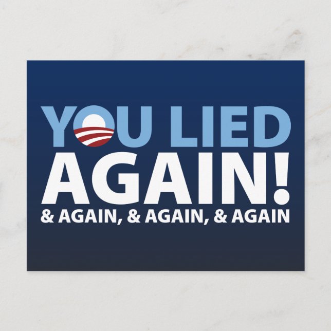 Carte Postale Tu As Encore Menti ! (Devant)