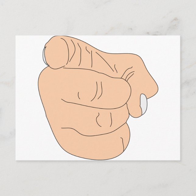 Carte Postale Tu es fired Finger (Devant)