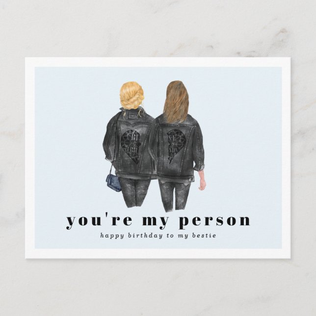 Carte Postale Tu es ma personne | Meilleur ami Anniversaire (Devant)