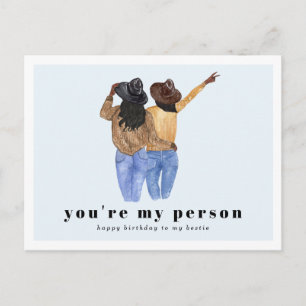 Carte Postale Tu es ma personne Meilleur ami(e) Anniversaire