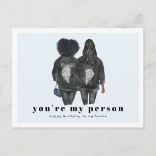 Carte Postale Tu es ma personne Meilleur ami(e) Anniversaire