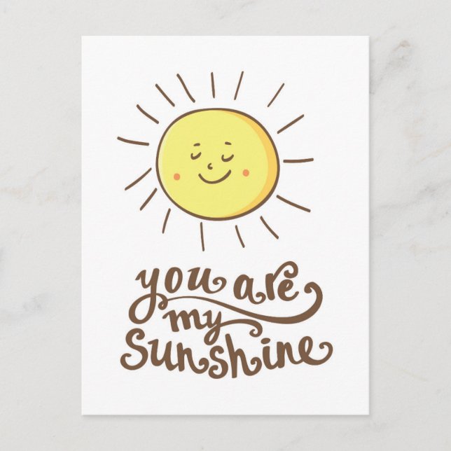 Carte Postale Tu es mon soleil (Devant)