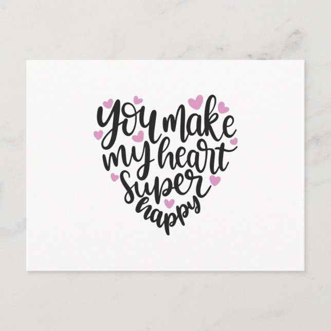 Carte Postale Tu fais de mon coeur super heureux (Devant)