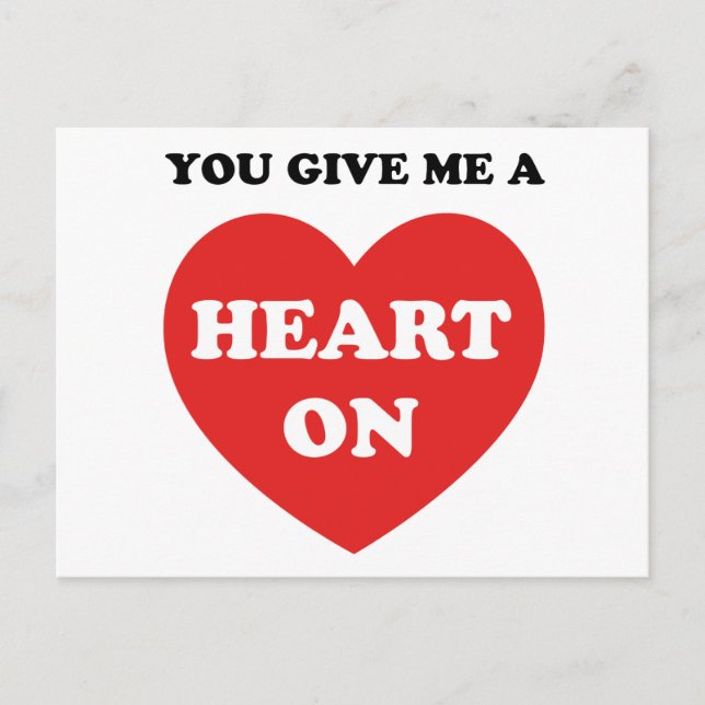 Carte Postale Tu Me Donne Un Coeur (Devant)