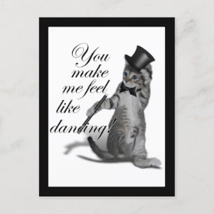 Carte Postale Tu me fais sentir comme Danser ! Tap Chat de danse