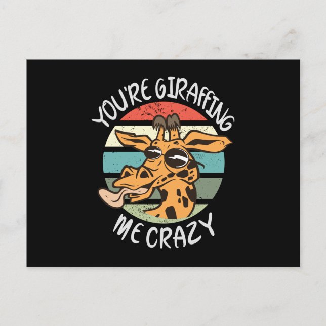 Carte Postale Tu me girafes fou (Devant)