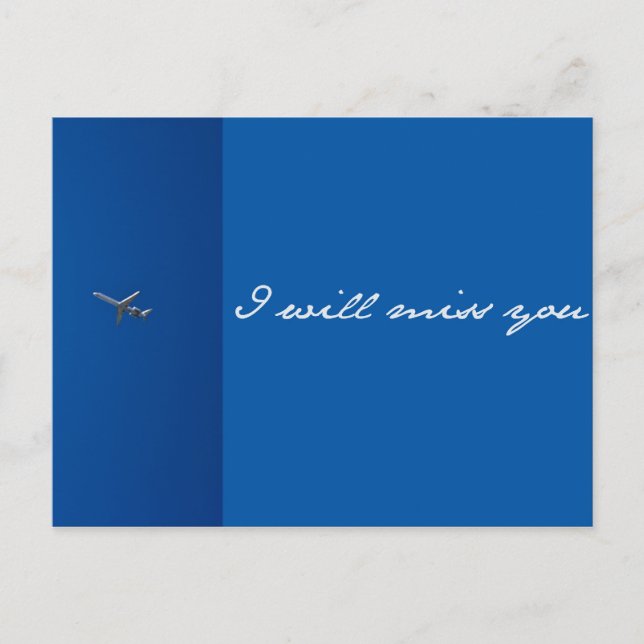 Carte Postale Tu me manqueras ! (Devant)