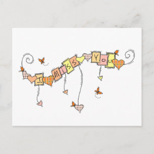 Carte Postale Tu Me Manques Des Doodles