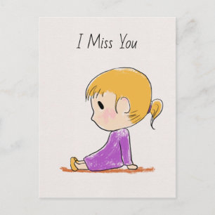 Carte Postale Tu Me Manques Mignonne