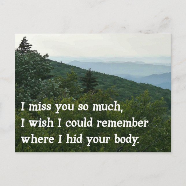 Carte Postale Tu me manques tellement... (Devant)