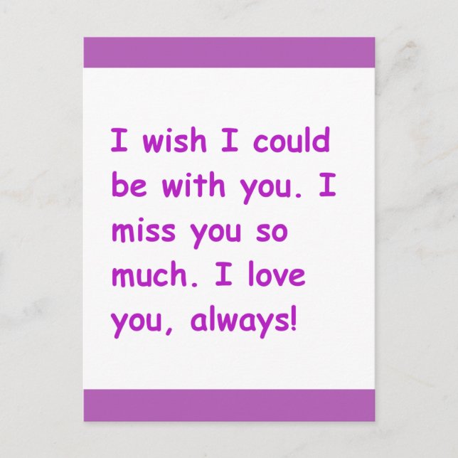 Carte Postale Tu me manques tellement d'amour que tu souhaites t (Devant)