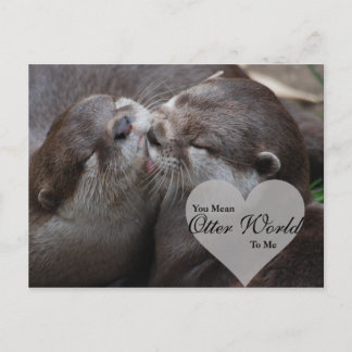Carte Postale Tu Veux Dire Qu'Un Monde D'Otter Pour Moi Otters A