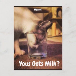 Carte Postale Tu Veux Du Lait ?