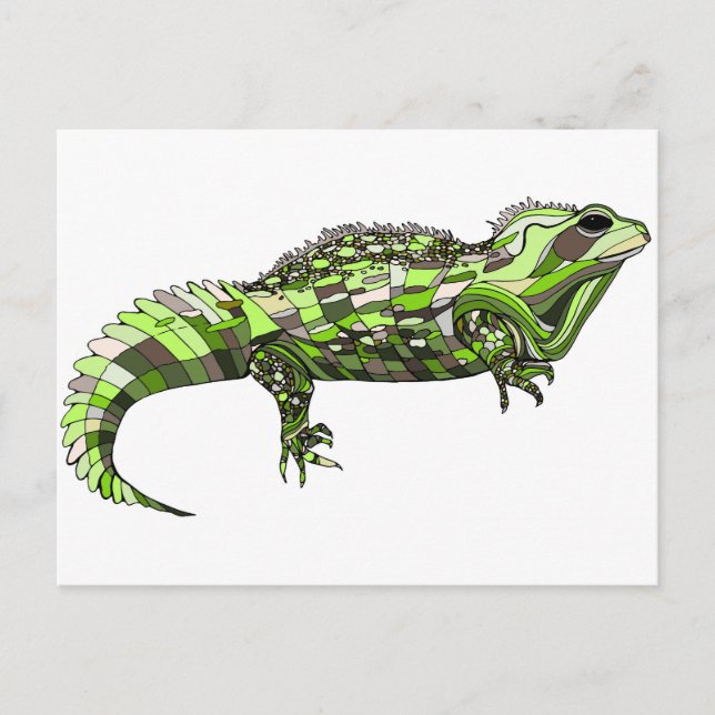 Carte Postale Tuatara Green (Devant)