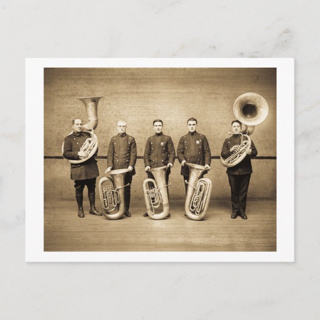 Carte Postale Tuba Cops (Sepia) (Devant)