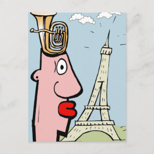 Carte Postale Tuba Head À Paris