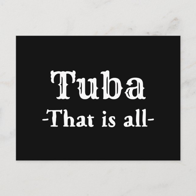 Carte Postale Tuba Qui Est Toute Musique Drôle (Devant)