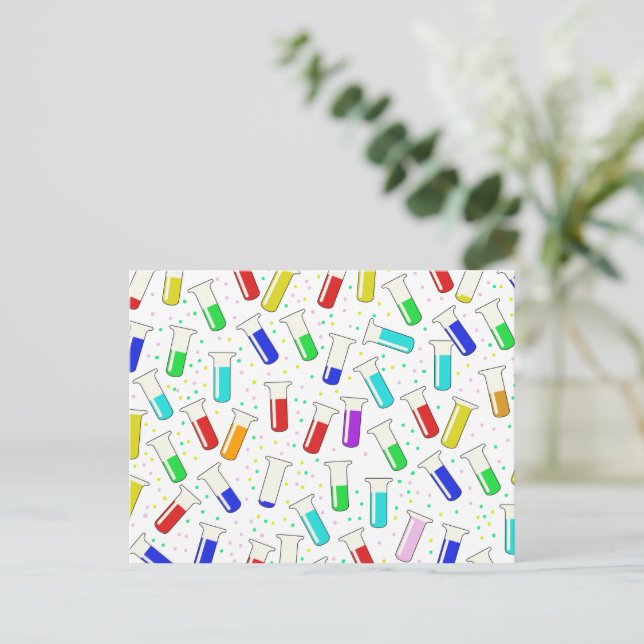 Carte Postale Tubes d'essai en verre de dessin (Debout devant)
