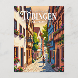 Carte Postale Tübingen Vieille Ville Ruelle Allemagne